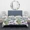 Designart 'Watercolor Hibiscus Patterns' Tropical Bedding Set - Duvet Cover & Shams